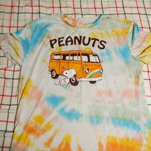 Peanuts tie-dyed tshirt